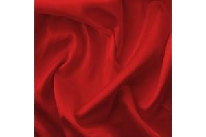 DISCOVER LIFESTYLE & FASHION FABRICS Silky Satin Liquid Fabric Plain Luxury Dress Craft Decoration Drape Dancewear Material 60" – 150cm Wide | Sold per Metre (Red)