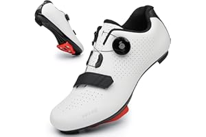LAKEROM Cycling Shoes for Men Women Luminous Road Cycling Riding Shoes Breathable Cleat Compatible SPD Look Delta Indoor Cycling Shoes