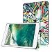 Produktbild Neues iPad 9.7 Zoll 2018 / 2017 Hülle, Smart Cover Case mit [Auto Schlaf / Wach] HZSSEC Ultra Dünn Superleicht Schutzhülle PU Leder Hülle Tasche Standfunktion für New Apple iPad 9.7 2018 / 2017, Baum