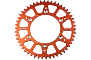 SCAR Corona Ergal Compatibile con KTM SX/SXF/EXC/EXCF 125 150 250 300 350 450 500 93-26, Arancione - 50 denti