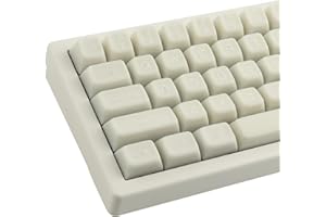 ‎HYEKIC White Jade Keycaps 142 Keys PBT Keycaps, SA Profile Translucent Shine Through Keycap Custom Keycap Set for Cherry Mx Switches ISO ANSI Layout Mechanical Keyboard