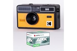 KODAK DA00258 - Pack Appareil Photo KODAK i60 et 1 pellicule 400 ISO de 36 Poses, Objectif Optique 31 mm, Convient aux Films ISO 200/400/800, pour Les Films Couleur de 35 mm - Jaune