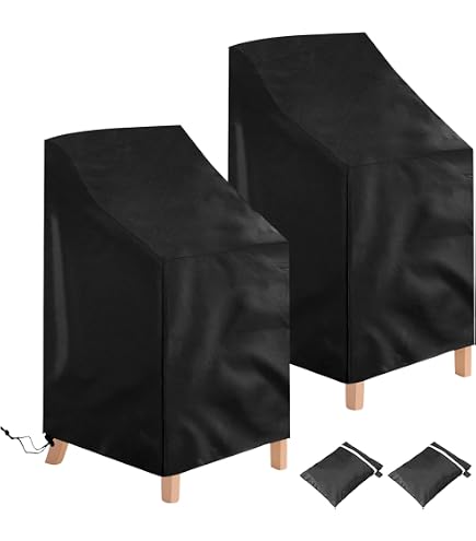 Housse De Chaise D’extérieur - Tissu Oxford 420D Imperméable - 102x79x70 Cm | Pour Jardin Et Balcon