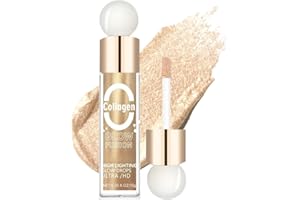 TBeautfave Liquid Highlighter Makeup Stick, Liquid Blush Highlighters Makeup Glitter Eyeshadow, Liquid Contour Body Shimmer Finish Long Lasting Natural-Looking Waterproof Face Body Glow Makeup