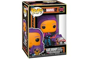Funko POP! & Buddy: Marvel - Hawkeye - Kate Bishop With Lucky The Pizza Dog - (Blacklight) - Ms. Marvel - Figurine en Vinyle à Collectionner - Idée de Cadeau - Produits Officiels - TV Fans