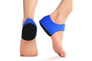 Fersenschutz für Plantarfasziitis- Promifun Fersensporn Einlagen for Achilles Tendinitis, rissige Fersen, Fersensporn Relief Produkte - Fersensporn Bandage(Blue,Groß:42-47)