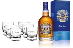 Chivas Regal Pack 18 ans + 6 verres Whisky Ecossais - 40%, 70cl