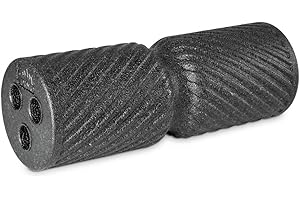 PINOFIT Faszienrolle Pro – Massagerolle für den Rücken zur Selbstmassage der Faszien – mit ergonomisch geformter Kerbe – inkl. Übungsposter Faszienrolle Foam schwarz 42cm * 15cm