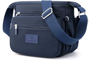 PORRASSO damska torba na ramię, torba na ramię, wiele kieszeni, nylonowa, torba na podróż, turystyka, do codziennego użytku