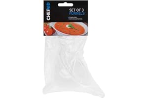 Chef Aid Set of 3 Funnels, White, 10E01749