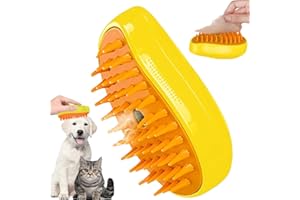 THMSLYN Cepillo de Vapor para Gatos, 3-en-1 Steamy Cat Brush, Cepillo de Masaje a Vapor para Gato, Cepillo para Gatos para Mudar de Pelo, Vepillo de Vapor Autolimpiable para Gatos Perro