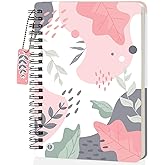 Jhingalala Diaries - A5 Hardbound Wiro Notebook Diary with Tropical Leaves Theme Based Dangler I Spiral Notebook With Planner