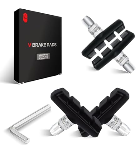 CNC 2 Paia Pastiglie Freni V-Brake Ipostati Con Dadi E Spessori