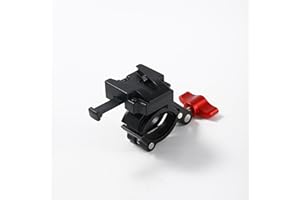 LSYRIA Metal V-Mount Lock Battery Adapter with Clamp Compatible with DSLR Camera Battery, Lightweight Rod Clamp for Tripod 25-55MM