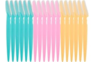 LAUCENTRAL [18 piezas] Maquinillas de Afeitar Cejas Cuchilla de Ceja Afeitadora Depilación Facial Cejas Recortadora Adecuado Remover Pelo Facial de Mujeres y Hombres