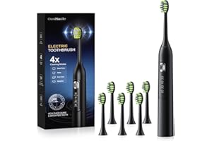 OASISMILE Sonic Electric Toothbrush for Adults and Kids - Sonic Toothbrushes with 6 Dupont Brush Heads, 4 Modes, 42000 VPM Deep Clean Electric Toothbrush 3-Hour Fast Charge for 120 Days, 2 Minutes Smart Timer