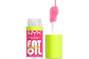 NYX Professional Makeup Gloss Huile à Lèvres de Squalane Fat Oil Lip Drip, Haute Brillance, Fini Non Collant, Hydratation 12H, Applicateur Extra Large, Mûre & Framboise, Missed Call
