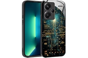 YUXING Funda para Xiaomi Redmi Note 13 Pro Plus 5G (13 Pro+ 5G) - Diseño de Patrón Geométrico Arte Abstracto Vidrio Carcasa, Antichoque Anti-Slip Anti-Scratch Case (Cyberpunk)
