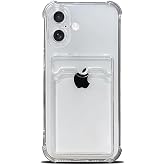 Ehr. iPhone 17 Uyumlu Kamera Korumalı Kartlıklı K&ouml;şeleri Airbag Tasarımlı Darbe &Ouml;nleyici Şeffaf Silikon Kılıf