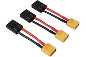 OliYin 3pcs Mâle XT60 à Femelle TRX Traxxas Adaptateur de Connecteur pour Zippy Revo Slash LiPo (Pack de 3)