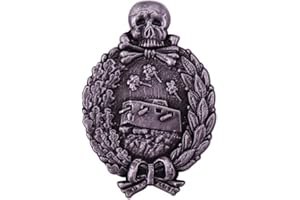 CHICHENGNIAN Tank Schädel Abzeichen Pin WW2 Deutsche Militärbroschen Metall Skelett Medaille Abzeichen Jeans Hemd Tasche Cartoon Schmuck Geschenk für Freund