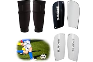 ‎FIBOGOUP FIBOGOUP Schienbeinschoner Fussball - Mit Anti-Rutsch Ärmel für Kinder und Herren - Ergonomisch angenehm zu tragen, bietet Starke Dämpfung und Schutz