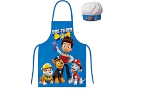 Paw Patrol BLÅ Barn Förkläde Med Kockmössa 55cm