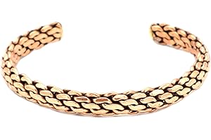 LivuX Magnetyczna, regulowana wielkość bransoletka miedziana 16-18 cm – stylowa bransoletka z eleganckim złoto-srebrnym, wysokiej jakości wykończeniem i ponadczasowa