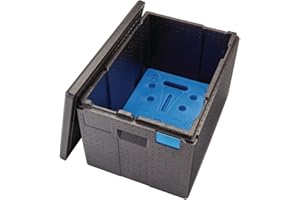 Cambro EPP180XLT-110 Contenitore isotermico Multifunzione con Apertura Superiore 64,5 L, Polipropilene, Nero, 61 x 43 x 39 cm (M.Ext) - 54,8 x 36,8 x 32 cm (M.INT)