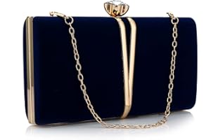 Gelory Clutch Bags for Women: Vintage Evening Bag Diamond Handbag Suede Velvet Purse Clutch Purse With Detachable Chain for Wedding Bridal Prom Cocktail Party Ladies Evening Handbag