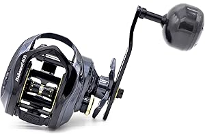 CAMEKOON Bahamut 400 Baitcaster Reels, Large Capacity for Jigging, 10+1 Stainless Steel Bearings, 35 LBs Drag, 4.5in Long Power Handle, Carbon Fiber Frame and Side Covers, Baitcasting Fishing Reel