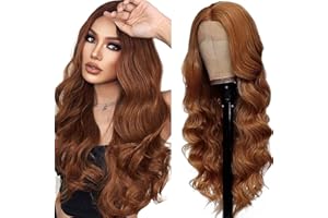 Weeybay Pelucas Mujer Pelo Natural Humano Body Wave Human Hair Wig 4X1 Lace Closure Cabello Humano with Baby Hair Glueless Wear and Go Bleached Knot Light Brown Color 20 Inch