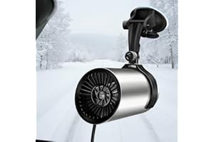 NATWO Car Heater Defroster, Cup Shaped Car Windscreen Heate, 12V 150W Plug-in Cigarette Lighter Car Heaters, 2 in 1 Heater & Cooling, Vehicle Heater Defroster Windshield, Warmer Windscreen with Bracke