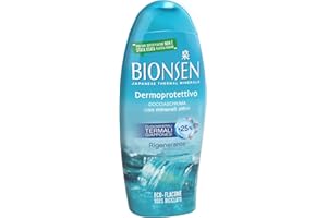 Bionsen, Bagnoschiuma Dermoprotettivo con Minerali Attivi, 12 x 250 ml, Docciaschiuma Rigenerante, con Oligominerali Termali Giapponesi, Nickel Tested, Senza Parabeni, Ecoflacone 100% Riciclato