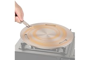 GATPHY Plaque pour Induction Adaptateur 24cm Plaque Adaptateur Induction avec Poignée Amovible Plaque d'Adaptation pour Induction Uniforme pour Cuisinière Électrique Gaz Marmite Bouilloire (24cm)