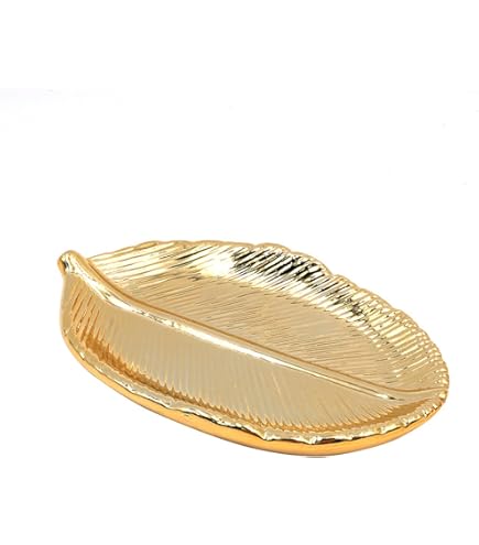 Alipis Porte-bijoux Décoratif En Métal Doré Petit Plateau | FindTheDeal
