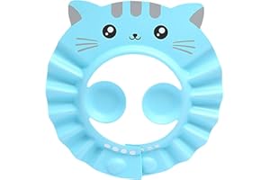 Facynde Casquette De Bain Bébé,Chapeau Douche Bébé Protéger L'Oreille Et Yeux des Enfant Visière De Douche De Bébé Bonnet Réglable Silicone Protège-Eau Chapeaux