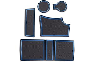 通用 Smabee Tapis de porte antidérapant pour Peugeot 208 e-208 2019-2022 GT Porte-gobelet Rainure de porte Accessoires (Bleu)