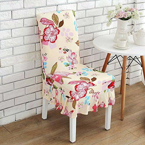 Awland Dining Chair Cover Slipcovers Seat Protector Short Stretch Spandex Dining Room Banquet Chair Seat Cover for Kitchen Wedding Bar Hotel Party Home (Set of 6,Style 3)