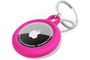 oakxco Silikonowy brelok do Airtag, uchwyt na Airtag z brelokiem, pokrowiec na AirTag, urocze akcesoria dla dzieci, bagaż, obroża dla psa, samochód, kompatybilny z Apple Airtag, wodoodporny tracker,