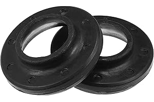 X AUTOHAUX 2 Pcs Front Upper Coil Spring Insulators 52000229 Rubber Black