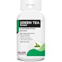 BILLIONCHEERS Green Tea Extract capsule With 90% Polyphenols, 40% EGCG super antioxidant for weight management- 1000 Mg - 60 Capsules