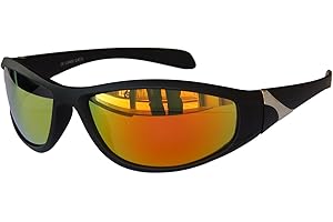 Gil SSC Sportbrille Sonnenbrille Schwarz verspiegelt Fahrradbrille Snowboardbrille Motorradbrille M 23