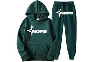 XUEQINGDE NOFS Jogginganzug Streetwear Tracksuit für Herren Corteiz Tracksuit Buchstaben Druck Lose Hoodies und Jogginghosen Y2K Hip Hop Streetwear Unisex Pullover Oberteile und Sporthosen Trapstar Anzug