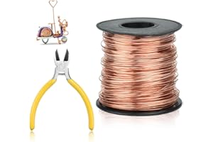 NAROSEBE 100m Kupferdraht zum Basteln, Basteldraht Schmuckdraht, 0.6mm Reiner Kupferdraht, Kupferspulen, Blanker Kupferdrähte, Copper Wire für Schweißen, Experiment, Schmuck, DIY