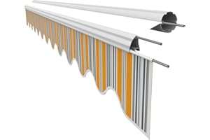 VANA Awning Fabric Valance for 4 m Awning Replacement Fabric Awning Cloth Canopy Sun Protection Only Valance Ready Sewn Size 3.83 x 0.21 m Design SPD040