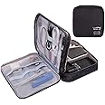 Styleys Travel Organiser for Electronic Accessories, Flexible Padded Dividers, Waterproof, Foam Padding, for Cables, Chargers, Hard Disk, Power Bank