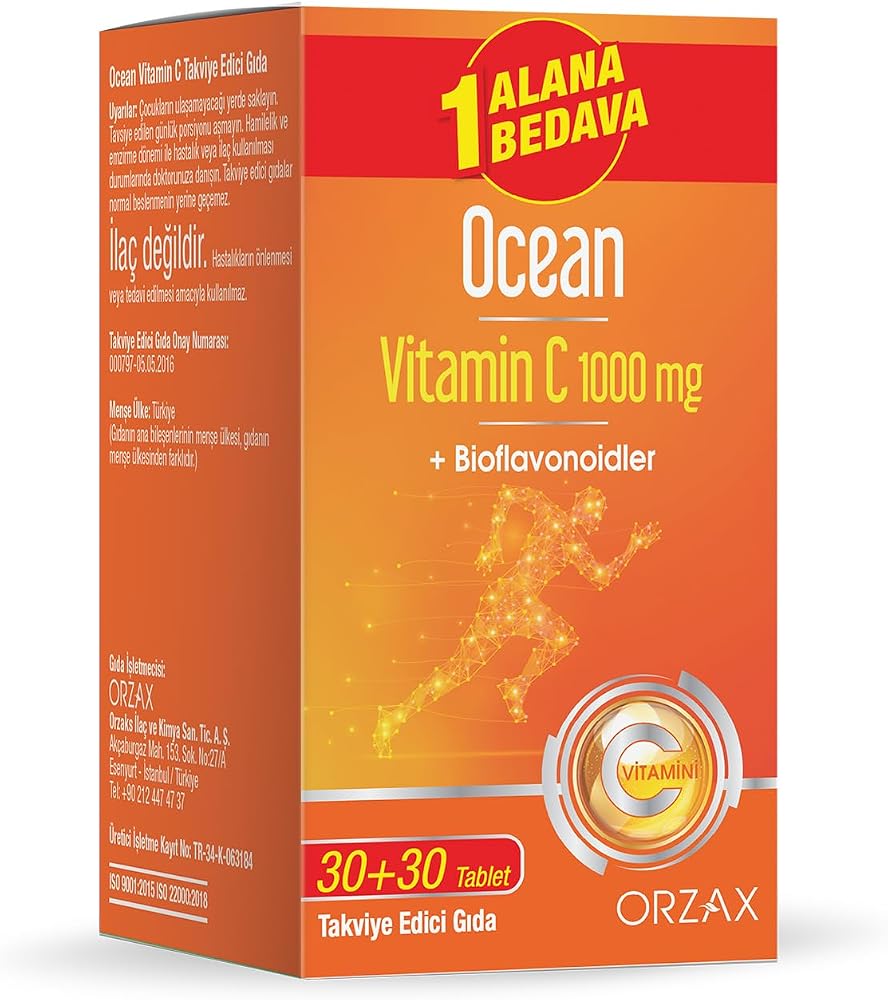 Ocean Vitamin C 1000 Mg 30 Tablet 1 Alana 1 Bedava
