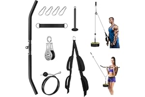 FASPUP Cable Poulie Musculation, Poulie Musculation Tirage Maison Entraînement des Bras LAT pulldown Machine Équipement Kit pour Biceps Curl