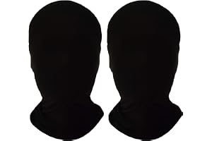 HOMELEX 2 Pieces Full Face Mask, 2nd Skin Masks,Halloween Spandex Hood for Unisex Cloth-Black, 2 Black, 2 Count (Pack of 1)